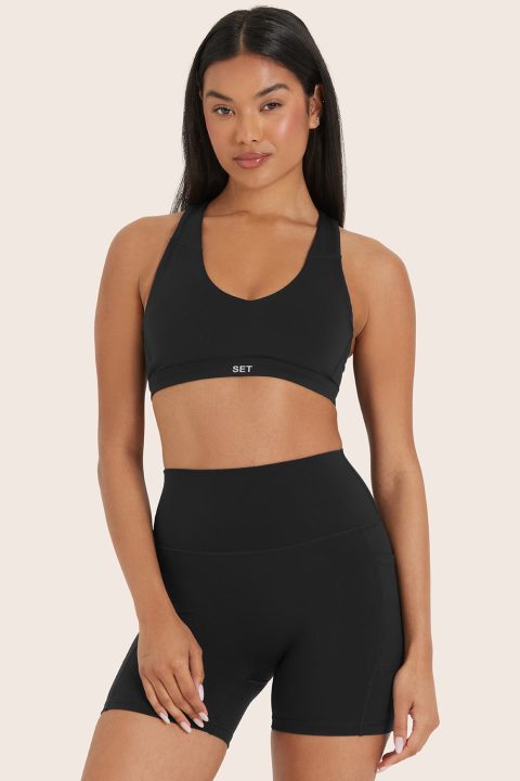 AIRLUXE™ BREATHE TRACK BRA - ONYX