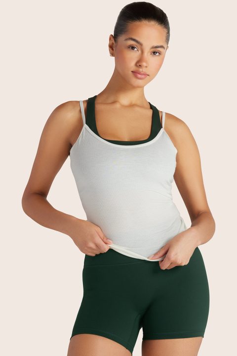 SPORTBODY® (BLOOPERS) SPORTY LAYERED CAMI BRA - BEETLE