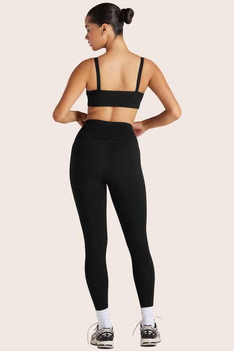 SPORTBODY® (BLOOPERS) SPORTY HIGH-RISE LEGGINGS - ONYX