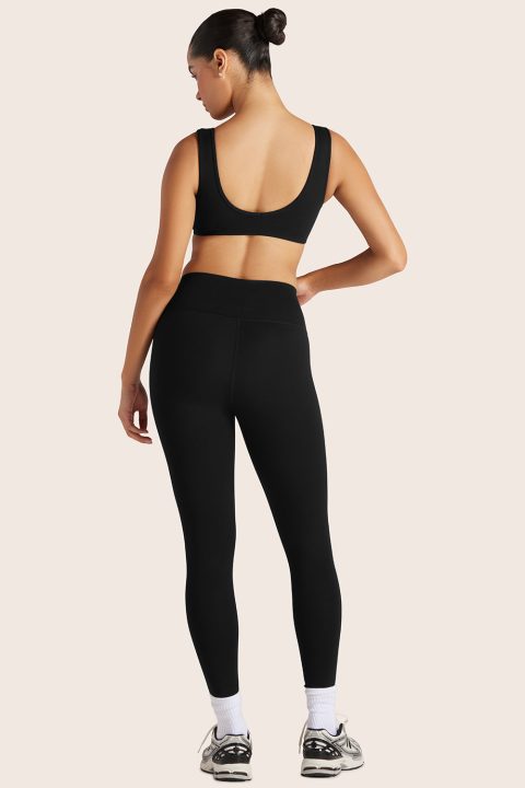 SPORTBODY® (BLOOPERS) SPORTY MID-RISE LEGGINGS - ONYX