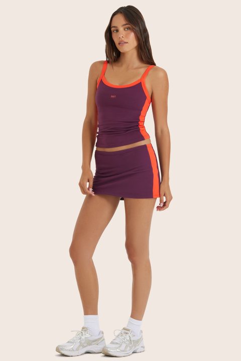 FORMCLOUD® CLOUD CONTRAST MINI SKIRT - ACAI