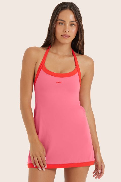 SPORTBODY® SPORTY HALTER DRESS - LOTUS