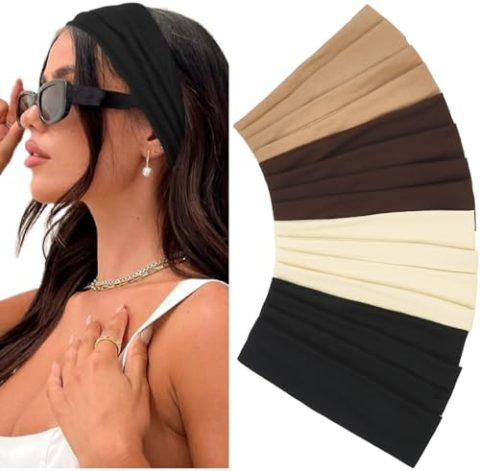Snug-Fit Stylish Fitness Headbands (16 Pack)