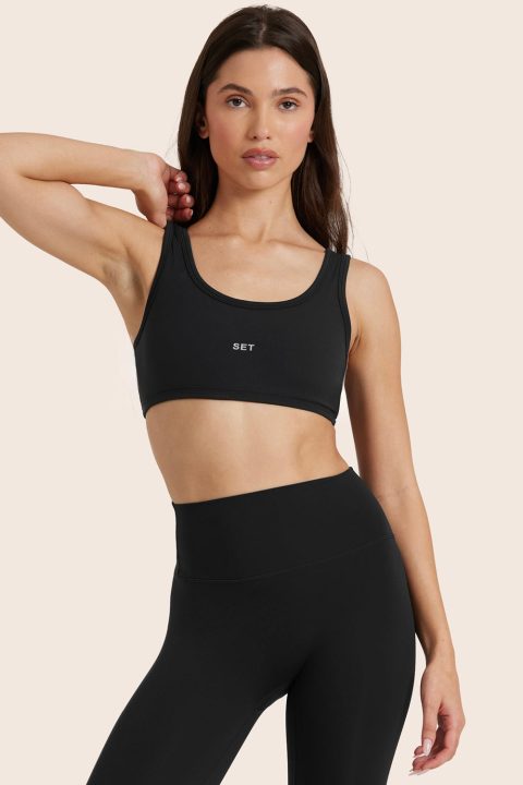 AIRLUXE™ BREATHE SCOOP BRA - ONYX
