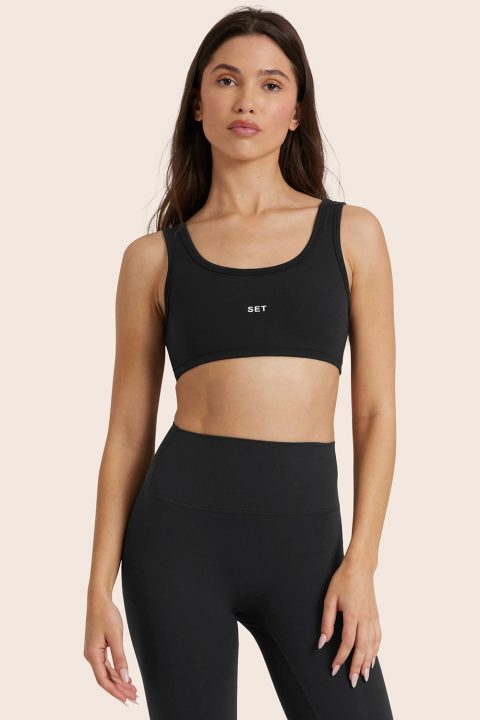 AIRLUXE™ BREATHE SCOOP BRA - ONYX