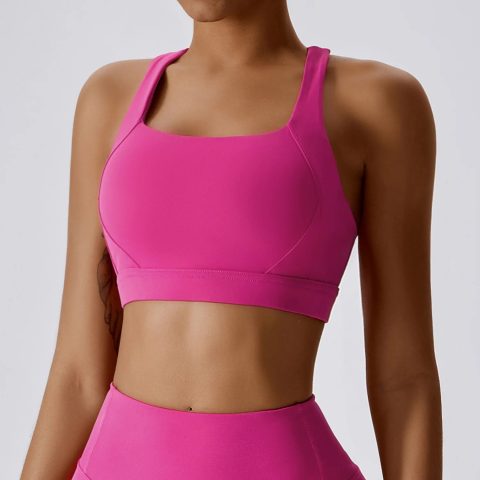 Crossed X-Strap Sports Bra