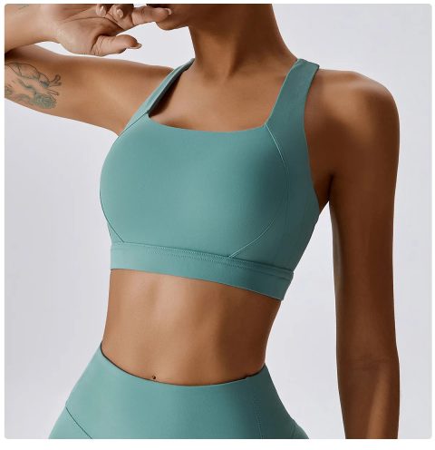 Crossed X-Strap Sports Bra